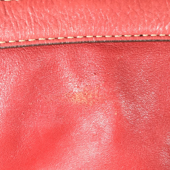 Red Leather Coach Purse - Picture 2 of 8